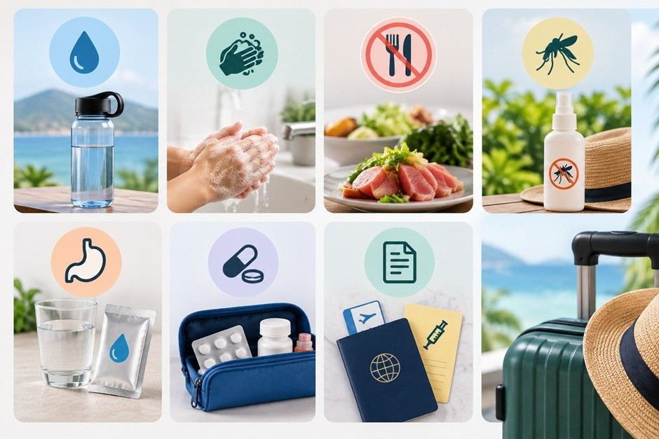 Travel vaccine requirements chart for Vietnam and Bali destinations